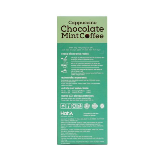 CÀ PHÊ CAPPUCCINO BẠC HÀ SOCOLA 